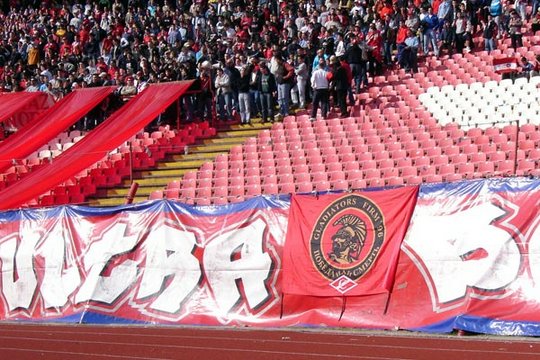 CSKA Moscow fans try set fire to Spartak stadium