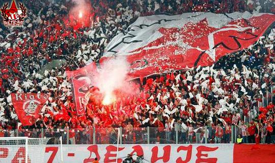 olympiakos paok delije red star choreo