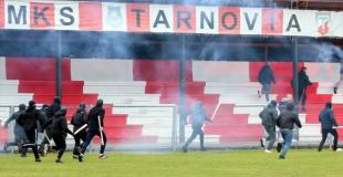Fight between hooligans in Tarnów