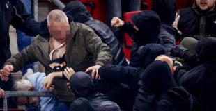Fight after AZ Alkmaar - West Ham United 18.05.2023