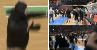 Riots on handball match Vardar - Pelister 26.03.2023