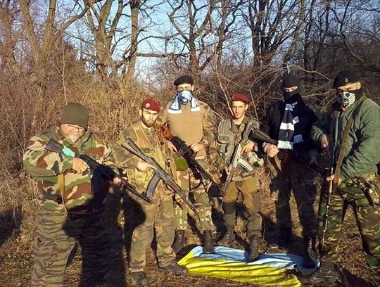 Football supporters in the Ukraine war zone