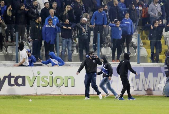 RIOTS: Anorthosis - Omonia Nicosia 21.01.2017