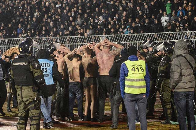 Partizanis fans cheer during the match between FK Partizani and KF News  Photo - Getty Images