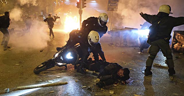 greek hooligans riots