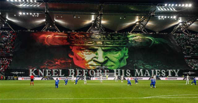 legia leicester tifo