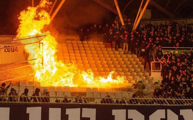 Hajduk Split v Dinamo Zagreb: Flares, fires, faith & football at