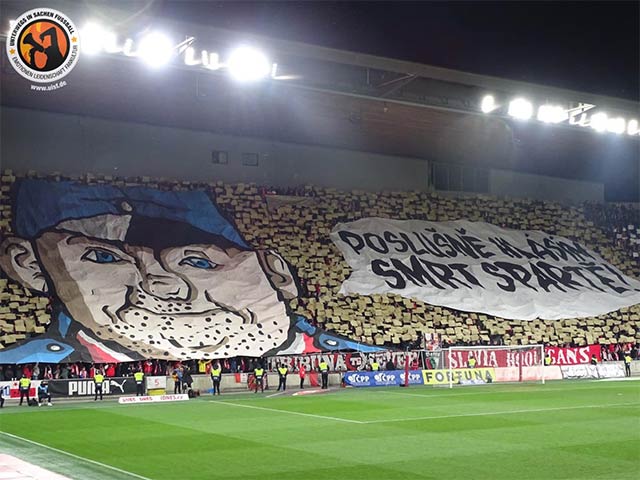 Ultras World - Gandalf tifo from Slavia 🔥 Slavia Prague vs Ceske  Budejovice 25.11.23 🇨🇿