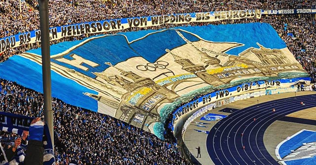 hertha union berlin derby tifo