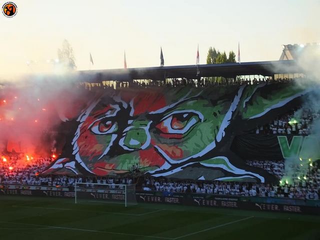 Slavia Prague Ultras in the Stands Editorial Photography - Image