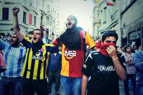 Turkish supporters united against government